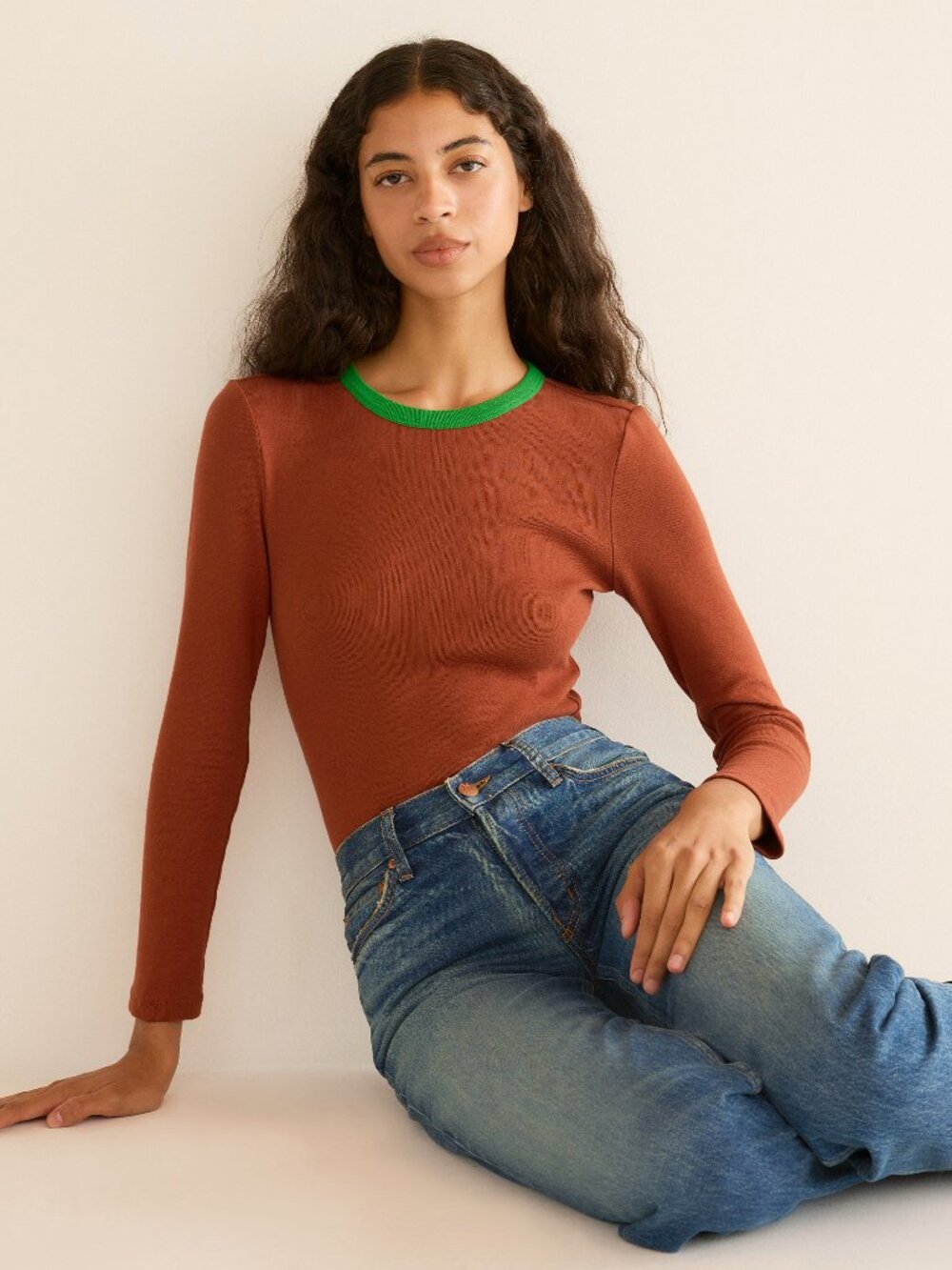 NEW Doen Annie Tee in Red Oak